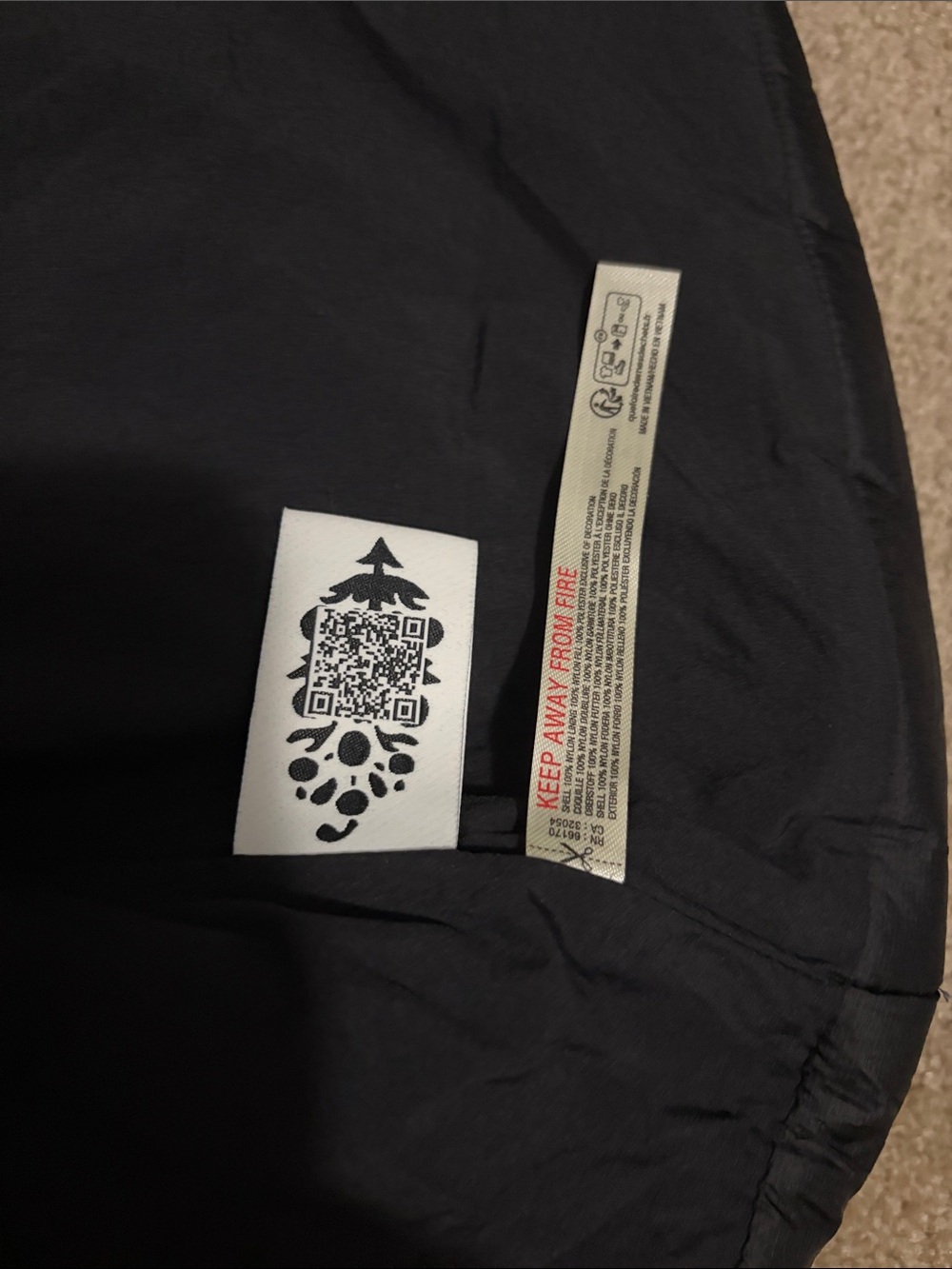 Oversized Free People Parker Poncho Black Hooded Puffer Vest NWT - Picture 5 of 10